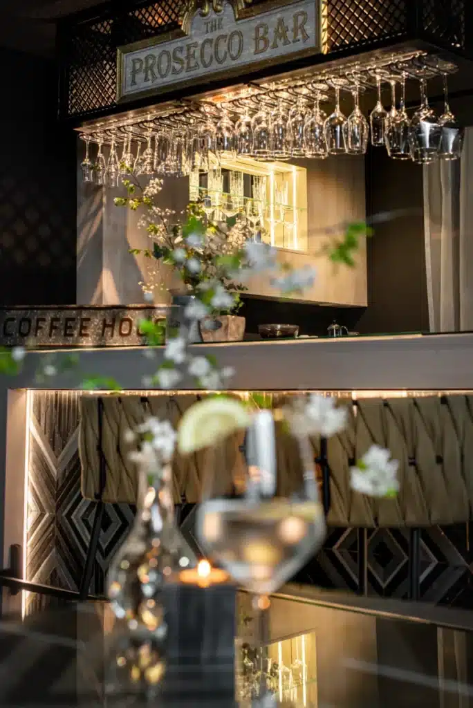 A view of the bar counter